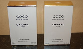 Authentique vs contrefacon de parfum Coco de Chanel.