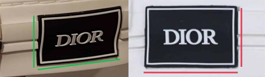 Authentique vs contrefacon logo Dior semelle intermediaire.