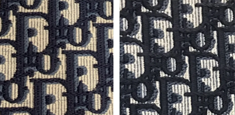 Zoom sur les motifs Dior Obliques présent sur le sac Montaigne Dior