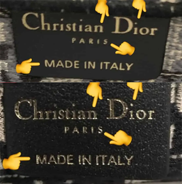 etiquette christian dior paris made in italy
