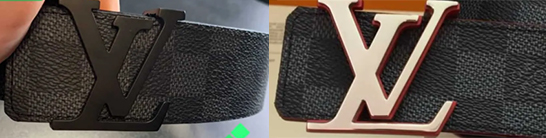 Cinturon Luis Vuitton original vs fake 