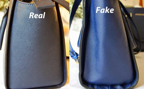 Authentique vs contrefacon de la forme du sac Michael Kors.