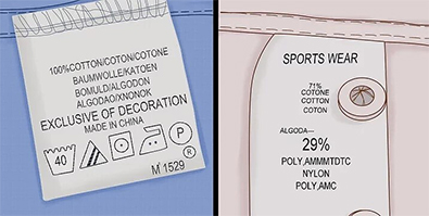 illustrations etiquettes de lavage polo Ralph Lauren.