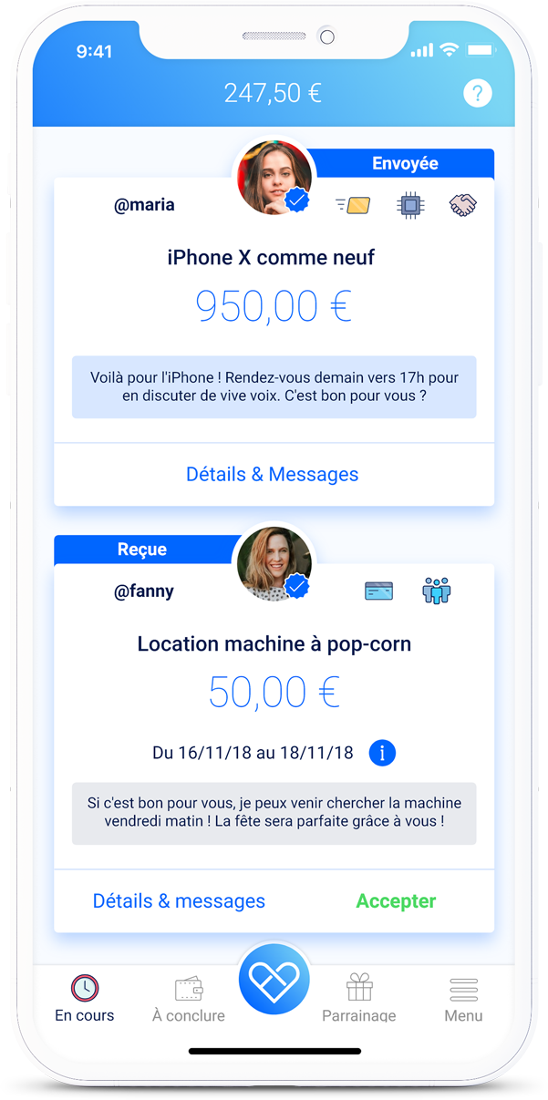 Choisissez le montant de votre demande d'achat
